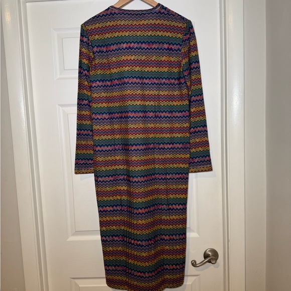 Vintage Missoni Colorful Zigzag Knit midi dress - Picture 6 of 10